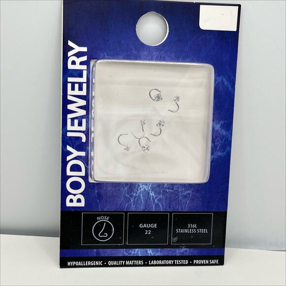 Body Jewelry 2 sets of 22 gauge Nose and 1 set of 16 gauge Eyebrow - Picture 4 of 9
